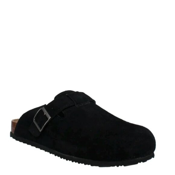 Woodstock Men's Beacon Genuine Leather Comfort Clog Sandal Size 11, Black - Picture 2 of 5